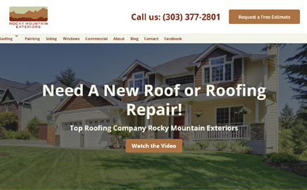 Rocky Mountain Exteriors website screenshot